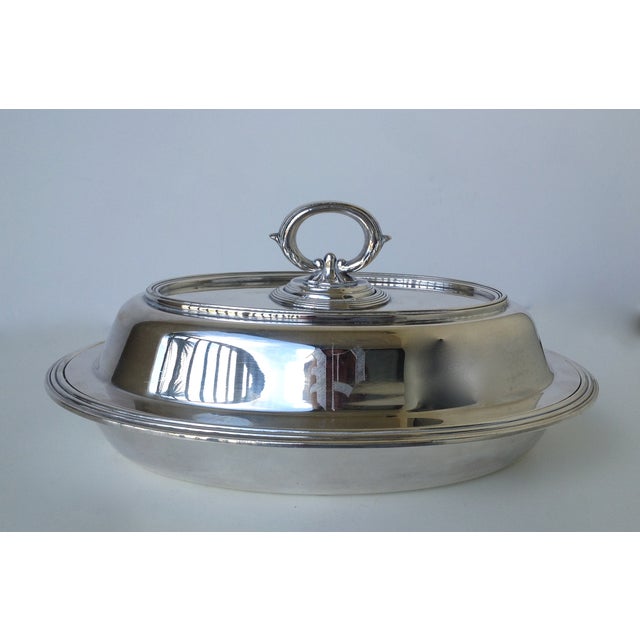 Silver Plate Engraved Lidded Covered Serving Dish Chairish