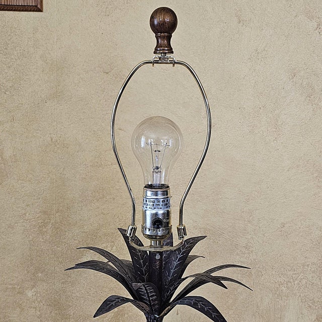 Berman Camel Table Lamp With Palm Motif Stem, Bronze-Tone Desert Safari Accent Lamp, 29"h For Sale - Image 10 of 18