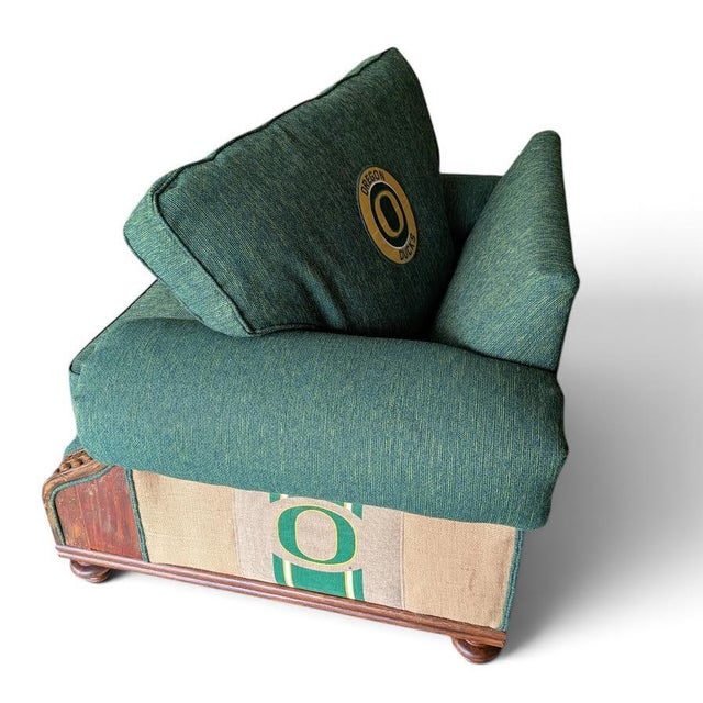 Transitional Deconstructed Transitional Club Chair For Sale - Image 3 of 7