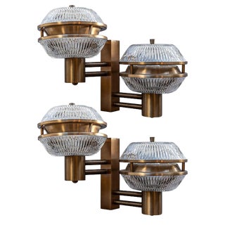 Flying Saucers Wall Lights attributed to Sergio Mazza, 1960s, Set of 2 For Sale