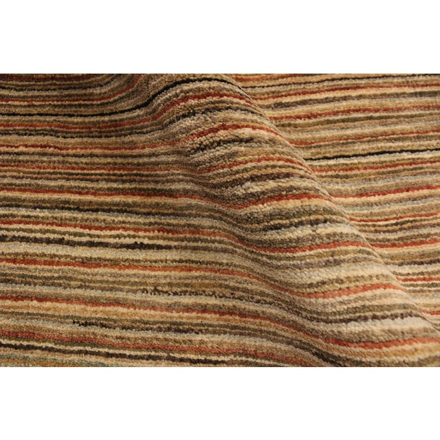 Textile Contemporary Gabbeh Beige/Rust Wool Rug - 3'1'' X 5'1'' For Sale - Image 7 of 10