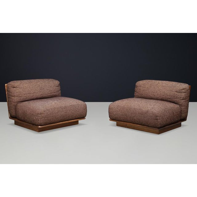 Pianura Lounge Chairs in Walnut by Mario Bellini for Cassina, Italy, 1971, Set of 2 For Sale - Image 10 of 17