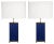 Blue Stone Lamps from Enzo Missoni, 1970s, Set of 2 For Sale