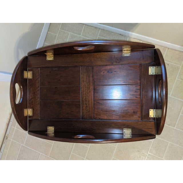 Bombay and Co Svintage Solid Wood Butler's Tray Table For Sale In Austin - Image 6 of 9