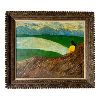 1970's Mallde Lederman Impressionist Landscape Oil Painting, Framed For Sale