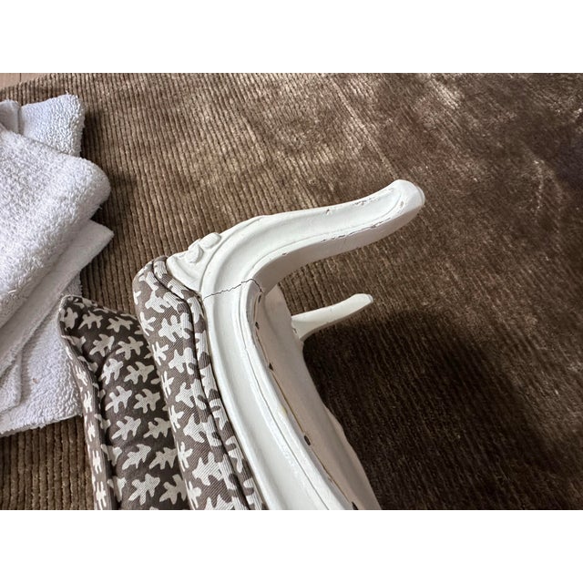 Early 20th Century Antique Chair and Foot Stool For Sale - Image 5 of 12