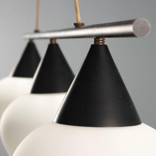 White Vintage Pendant Light, 1960s For Sale - Image 8 of 11