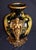 Vintage Neoclassical Ceramic Amphora Vase Lyre Floral Gilt Figural Urn 15” For Sale - Image 9 of 14