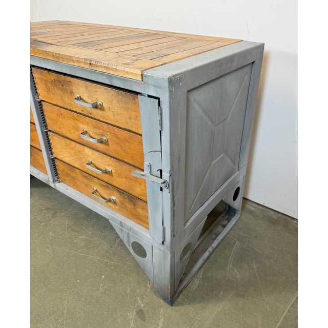 Mid-Century Modern Vintage Industrial Chest of Drawers, 1960s For Sale - Image 3 of 18