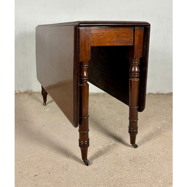 Brown Spanish Drop-Leaf Dining Table, 1930s For Sale - Image 8 of 18