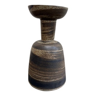 Vintage Jane Gordon Martz Marshall Studios Candleholder Chalice Ceramic Pottery For Sale