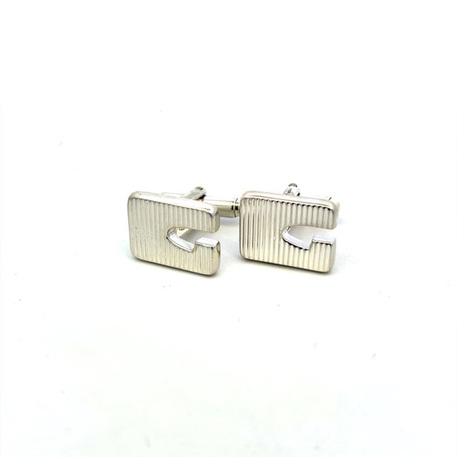 Authentic Gucci Estate Mens Cufflinks Sterling Silver G38 These iconic Gucci sterling silver cufflinks are a timeless...