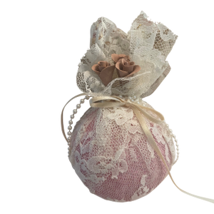 Victorian Lace Christmas Balls Set of 12 Hand Made