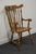 American Ethan Allen Hand Decorated Hitchcock Inspired Solid Maple Fiddleback Duxbury Accent Arm Chair 14-6072a - 601 Nutmeg Finish For Sale - Image 3 of 11