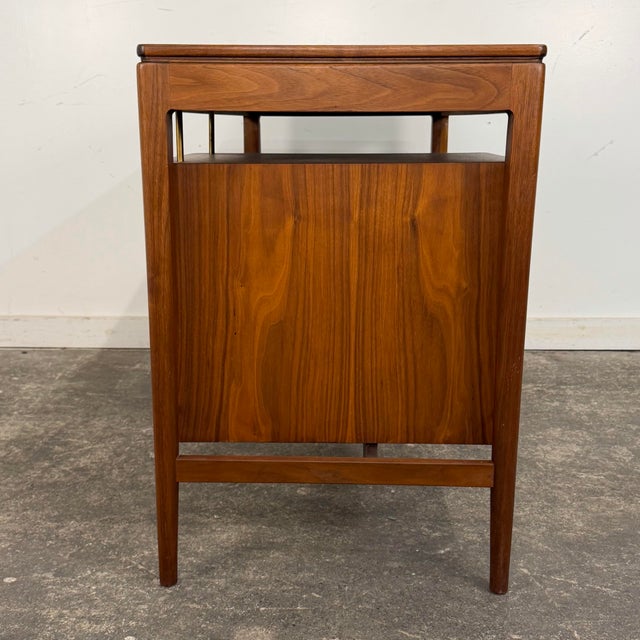 Mid Century Modern Kipp Stewart for Drexel Declaration Walnut Writing Desk For Sale In Cleveland - Image 6 of 12