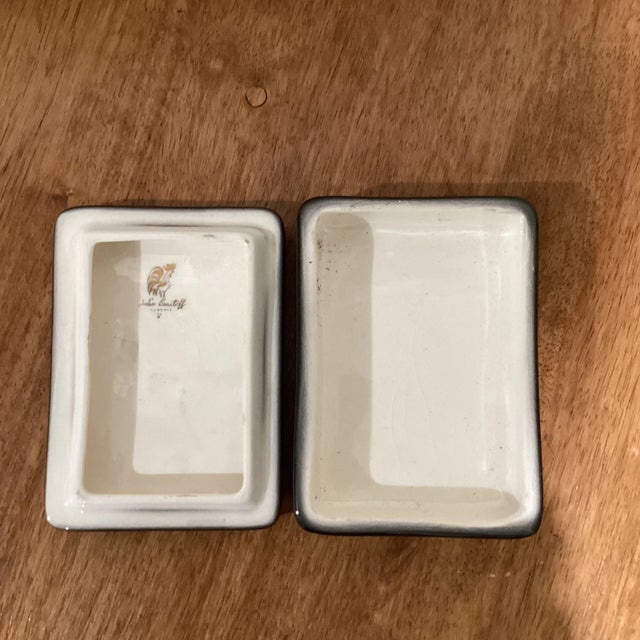 Art Nouveau Vintage Sascha Brastoff Crackled Covered Trinket Box For Sale - Image 3 of 13