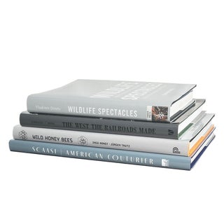 Decorative Books - Granite Coffee Table Stack - 4 Grey Books For Sale