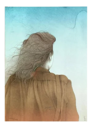 Original Color Lithograph by Bruno Bruni, Titled 'Solitudine'