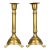 Antique French Brass Lion Feet Candlestick Holders - Set of 2 For Sale