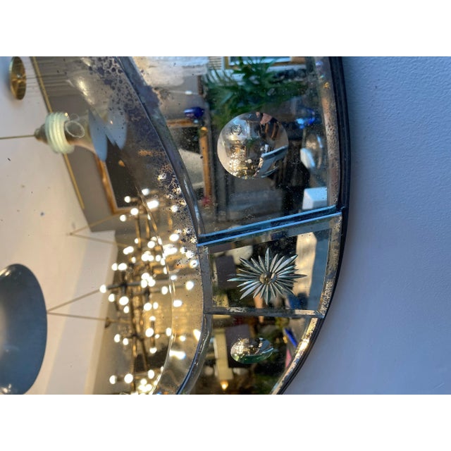 Antique Circular Distressed Panelled Mirror, 2020s For Sale - Image 3 of 9