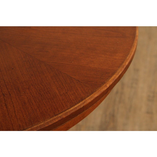Brown Ethan Allen 'Legacy' Collection Round Top Side Table For Sale - Image 8 of 18