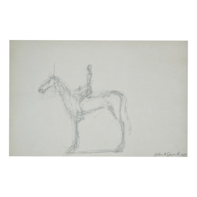 Alberto Giacometti, Horse and Knight, 1963, Paper For Sale