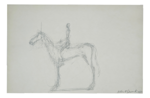 Alberto Giacometti, Horse and Knight, 1963, Paper