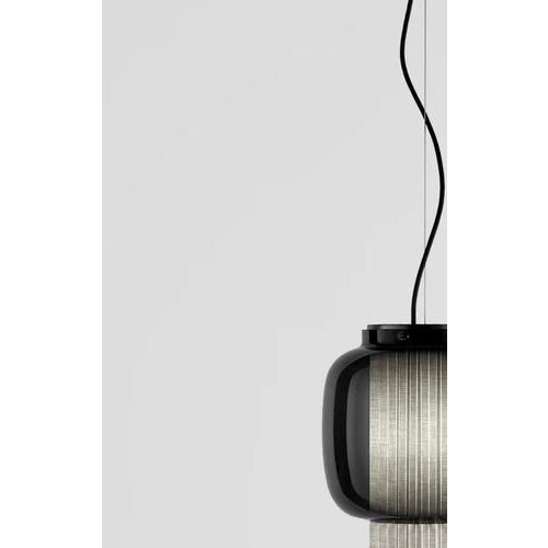 Manila T Pe Grey Textile Suspension Lamp by Sebastian Herkner for Parachilna For Sale - Image 3 of 14