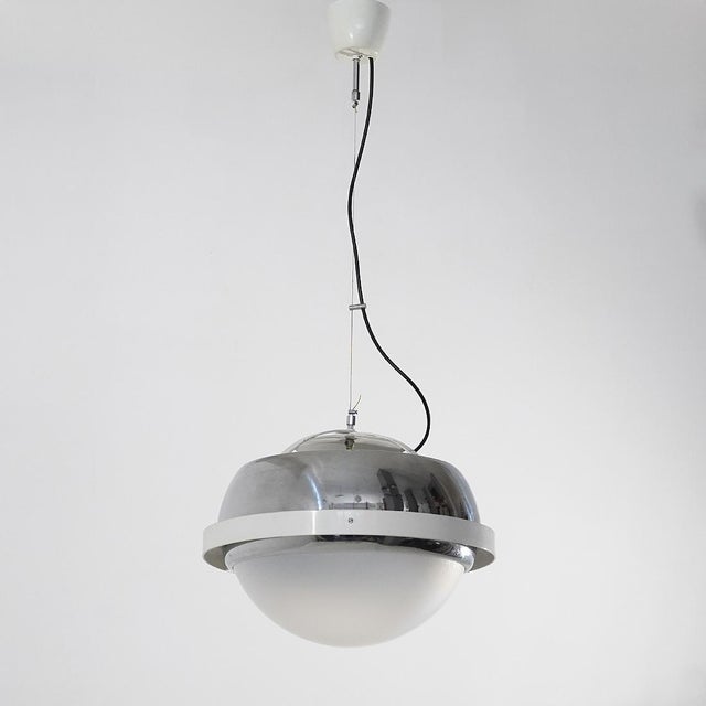 Modern Space Age Chromed Pendant Light, 1970s For Sale - Image 3 of 13