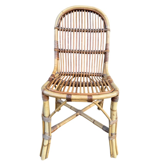 1960s Vintage Rattan Chairs, 1960s, Set of 4 For Sale - Image 5 of 11