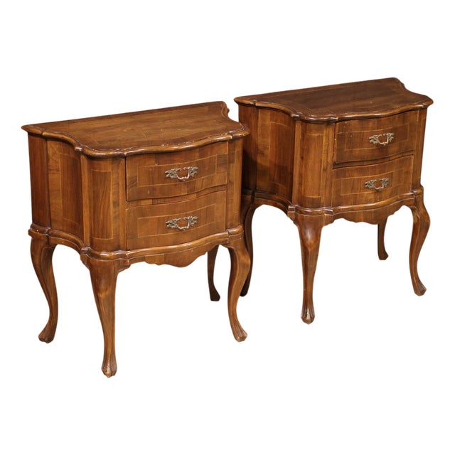 Mid-20th Century Venetian Bedside Tables, 1950, Set of 2 For Sale