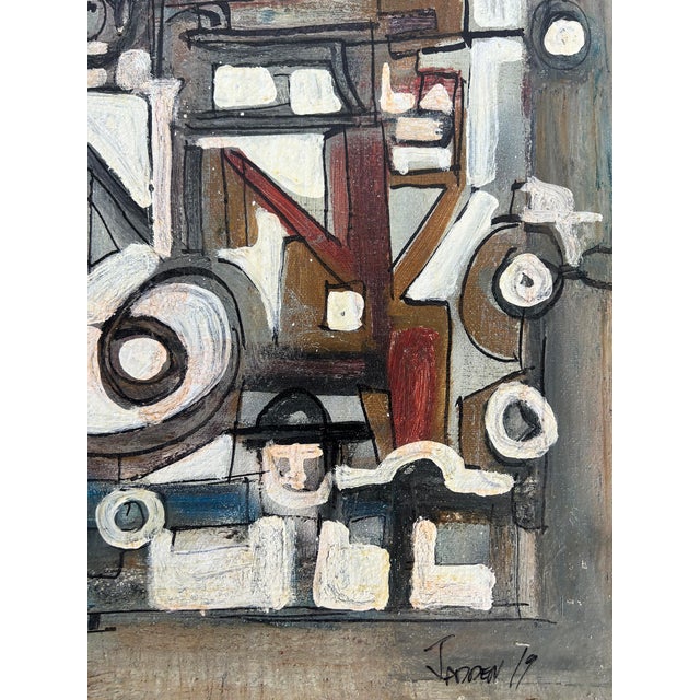 Abstract Abstract Mixed Media Oil Painting by Jadden Massanet For Sale - Image 3 of 5