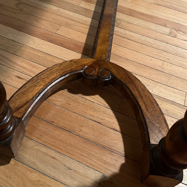 Vintage Expandable Barley Twist Dining Library Hunt Table With Drawer 64" Long For Sale - Image 11 of 12