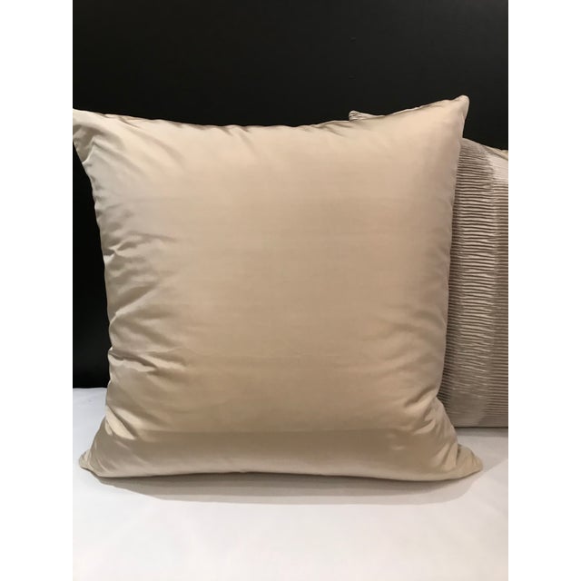 Kravet Italian Kravet Couture Metallic Pleat Pillows - a Pair For Sale - Image 4 of 6