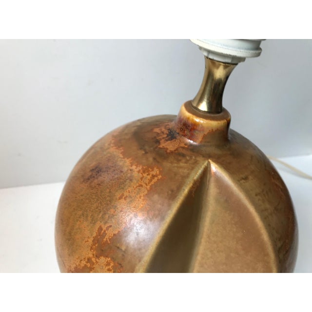 Vintage Danish Ceramic Table Lamp by Heico Nietzsche for Søholm, 1970s For Sale - Image 9 of 13