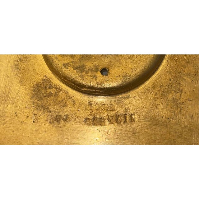 Green 19th Century French Gilt Bronze-Mounted Pedestal With Rare Green Marble. For Sale - Image 8 of 8