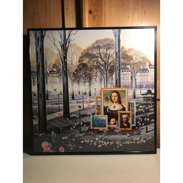 1984 "Collector" Surrealist Style Figurative Offset Lithograph After Hiro Yamagata, Framed For Sale In Los Angeles - Image 6 of 6