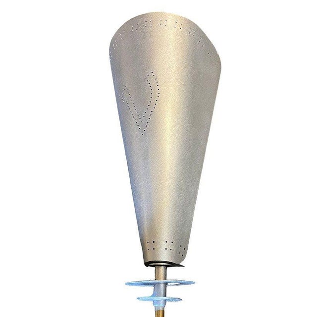 Mid-Century Googie Modern Brushed Aluminum Torchiere Wall Sconce, 4 Available For Sale - Image 4 of 6