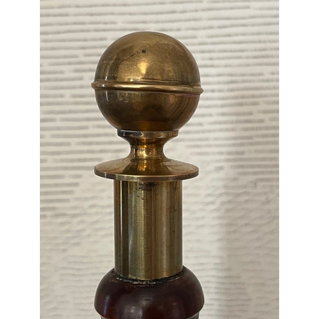 Early 20th Century Antique English Mahogany and Leather Library Step / Staircase For Sale - Image 5 of 9