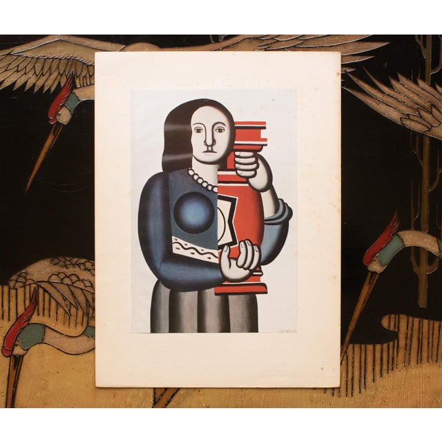 Pop Art 1948 After Fernand Léger "The Woman With Vase", First Edition Offset Lithograph For Sale - Image 3 of 7