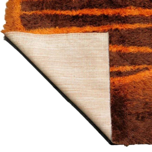 Textile Supernova Shag Rug With Abstract Design, Circa 1970 For Sale - Image 7 of 8