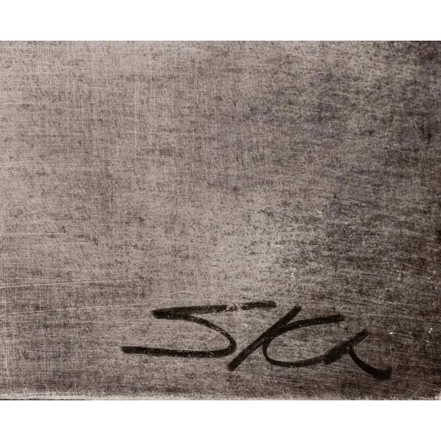 Paper Sica Lithograph Metallic Collages, 2 For Sale - Image 7 of 13