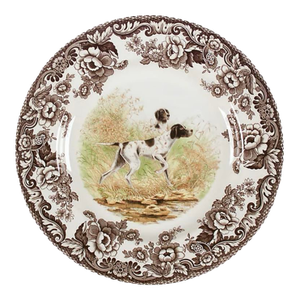 Spode Woodland Flat Coat Pointer Dinner Plate