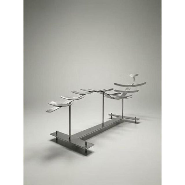 Contemporary Ossario Chaise Lounge in Mild Steel and Acrylic Coat by Metalmorphosis Studio For Sale - Image 3 of 7