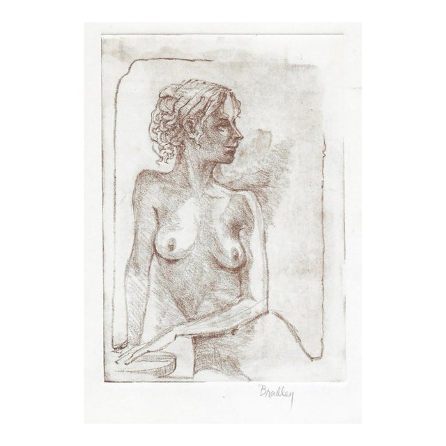 1970s John Bradley Female Nude Lithograph For Sale