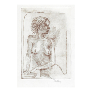 1970s John Bradley Female Nude Lithograph