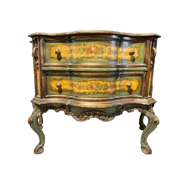 1910 Ornate Italian Two Drawer Commode For Sale In Tampa - Image 6 of 6