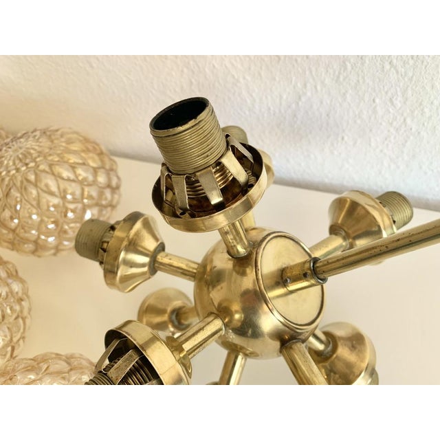 Vintage 10-Light Atomic Chandelier in Glass, 1960s For Sale - Image 6 of 9
