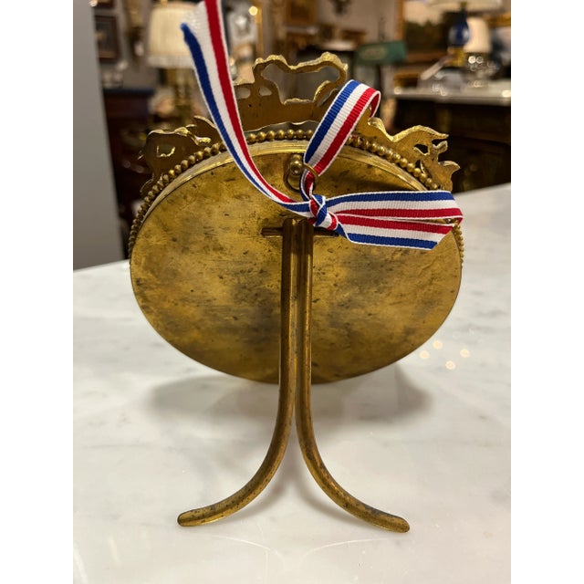 Neoclassical 19th Century French Gilt Bronze Neoclassic Frame For Sale - Image 3 of 4