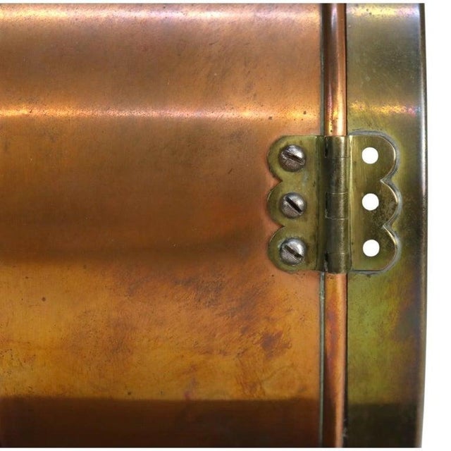 Seth Thomas “Grand Model” Copper & Brass Automatic 8-Day Alarm Clock C1920 For Sale - Image 10 of 11